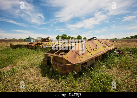 Kunduz, Afghanistan - Old Russian BTR-60 armored personnel carrier. Stock Photo