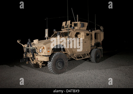 The Oshkosh M-ATV is an MRAP (Mine Resistant Ambush Protected) vehicle now commonly found in Afghanistan. Stock Photo