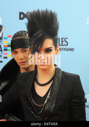 Brothers Bill Kaulitz (FRONT) and Tom Kaulitz of the German band Stock ...