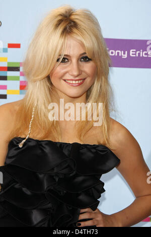 British Singer Pixie Lott poses at the press room at the MTV Europe Music Awards at O2 World in Berlin, Germany, 05 November 2009. MTV chose Berlin for the ceremony as the year 2009 marks the 20th anniversary of the fall of Berlin Wall. Photo: Hubert Boesl Stock Photo