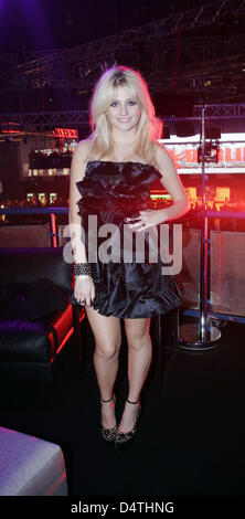 British singer Pixie Lott poses at the MTV Europe Music Awards 2009 aftershow party at Hangar 2 in Berlin, Germany, 05 November 2009. Photo: XAMAX Stock Photo