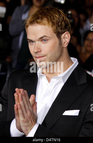 Actor Kellan Lutz arrives at the world premiere of the film 'Twilight: New Moon' at Bruin and Village Theaters in Westwood, Los Angeles, USA, 16 November 2009. Photo: Hubert Boesl Stock Photo