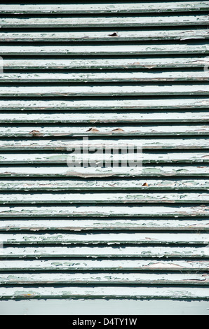 Painted peeling wooden panels Stock Photo