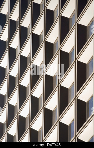 Tilted view of skyscraper windows Stock Photo