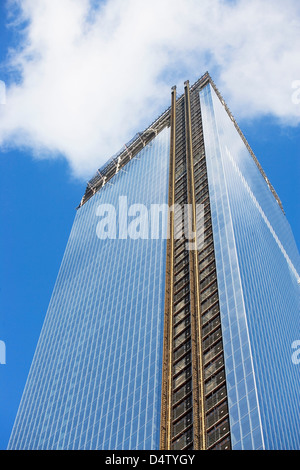 Scaffolding on urban skyscraper Stock Photo