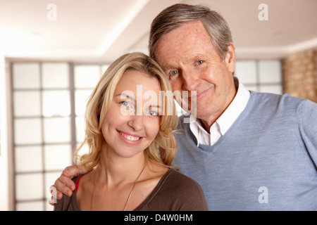 Father and daughter smiling together Stock Photo