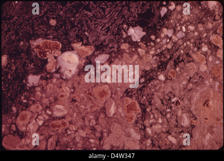 Details of Polluted Androscoggin River Seen from the Bridge at Jay ... 06/1973 Stock Photo