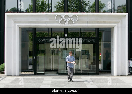 The entrance of the IOC (International Olympic Committee) headquarters in Lausanne, Schweiz, 09 May 2008. Photo: FRANK MAY Stock Photo