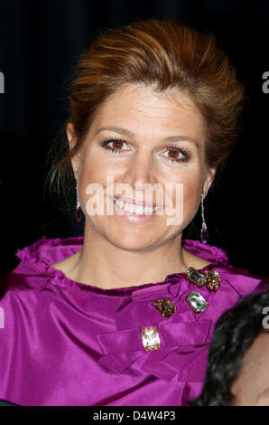 Crown Princess Maxima of the Netherlands attends the annual Prince Claus Award ceremony 2009 in Amsterdam, The Netherlands, 16 December  2009. Photo: Patrick van Katwijk Stock Photo