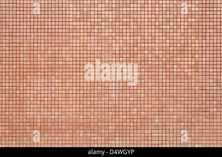 Orange color mosaic wall pattern Stock Photo