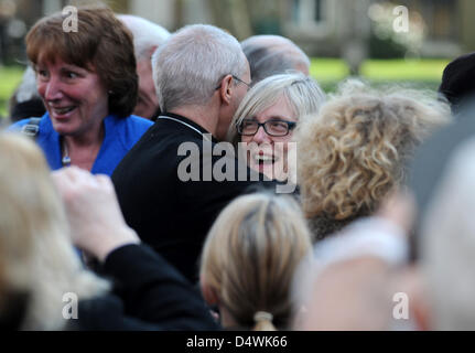 Chichester, Sussex, UK. 19th March 2013. The Archbishop of Canterbury Justin Welby during a walkabout around Chichester today Stock Photo