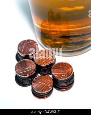 Alcohol minimum pricing - proposal to make 45 pence minimum price per unit, London Stock Photo