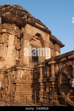 konark sun temple,orissa,india. this temple known as black pagoda represents chariot of sun god. Stock Photo