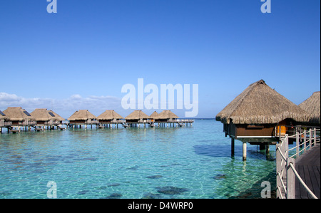 over water bungalows Stock Photo