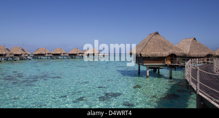 over water bungalows Stock Photo