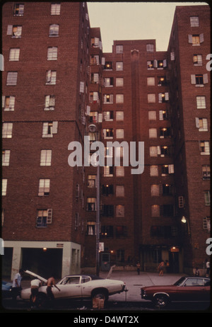 Avenue D Housing Project on the Lower East Side of Manhattan in New York City ... 07/1974 Stock Photo