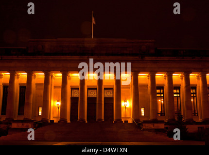 WA08232-00...WASHINGTON - Rainy evening at the Temple Justine at the Washington State Capitol in Olympia. Stock Photo