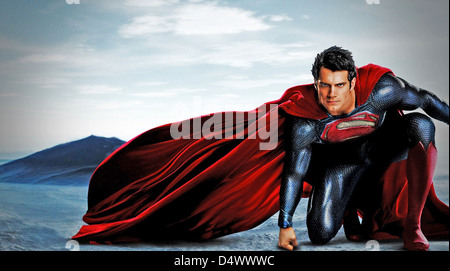 MAN OF STEEL 2013 Warner Bros film with Henry Cavill as Clark Kent/Superman Stock Photo