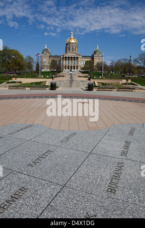 USA, Iowa, Des Moines, State Capitol building Stock Photo