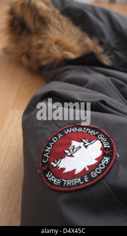 A Label inside a Super Triple Goose winter jacket. The Canadian Press Images/Lee Brown Stock Photo