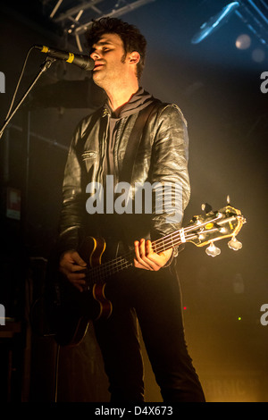 March 18, 2013 - The Black Rebel Motorcycle Club, alternative rock band, performs live at the Magazzini Generali, Milan, Italy Stock Photo