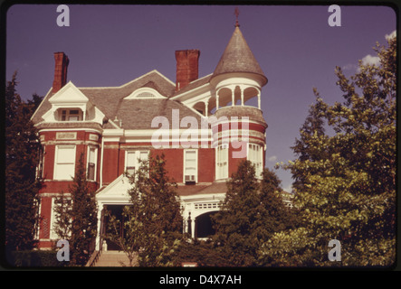 A 1974 photograph showing the restoration of a late 19th-century ...