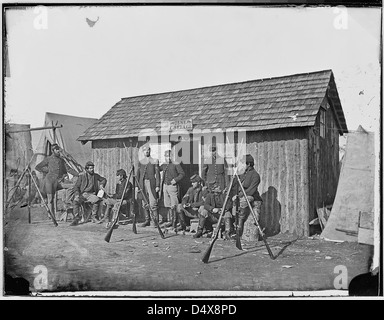 'Pine Cottage', Soldiers' winter quarters Stock Photo