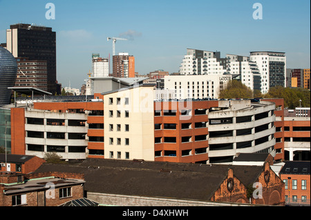 Birmingham city centre looking over the gun quarter to Millennium Point, UK Stock Photo