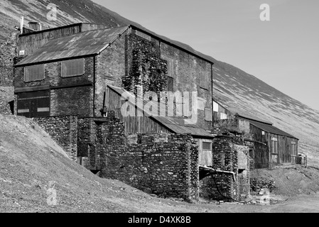 Mill Buildings, Force Crag Mine. Coledale, Lake District National Park, Cumbria, England, United Kingdom, Europe. Stock Photo