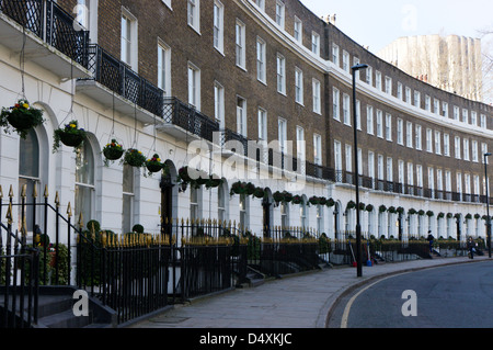 The crescent of Cartwright Gardens in Bloomsbury, London. Stock Photo