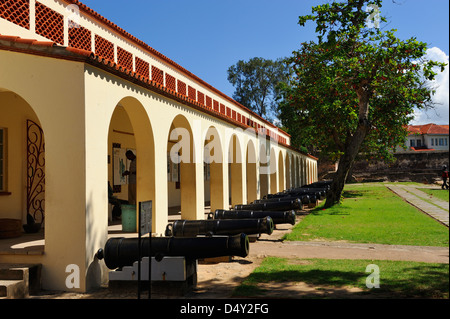 Internal buildings at Fort Jesus on Mombasa Island, Kenya, East Africa Stock Photo