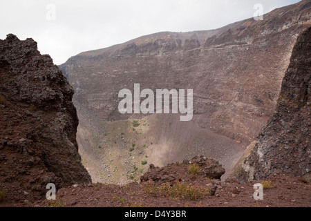 Close up of Mount Vesuvius crater, Naples, Italy Stock Photo