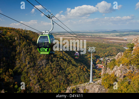 Cable car from Thale to the Hexentanzplatz / Witches' Dance Floor in the Harz mountains, Thale, Saxony-Anhalt, Germany Stock Photo