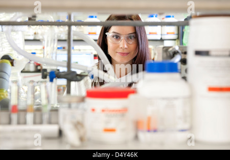 laboratory technician working in lab Stock Photo