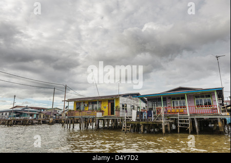Stilt houses of the Kampung Ayer neighbourhood, Bandar Seri Bengawan, Brunei, Asia Stock Photo