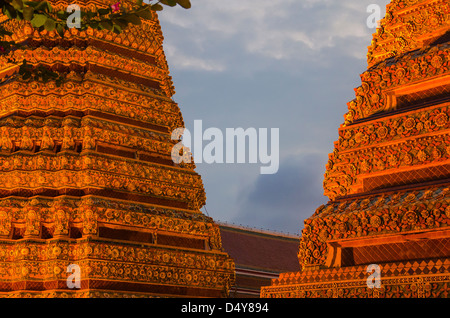Exterior details of Wat Po buildings in Bangkok Thailand Stock Photo