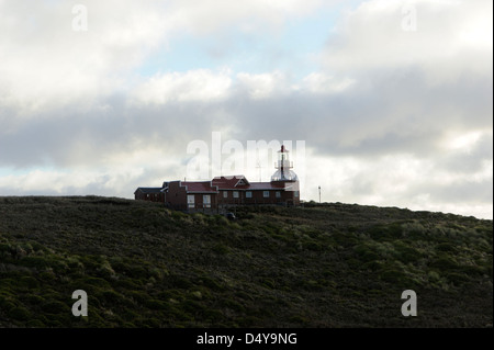 The  Cape Horn lighthouse, Faro Monumental Cabo de Hornos, Cape HornCape Horn National Park. Cabo de Hornos, Isla Hor Stock Photo