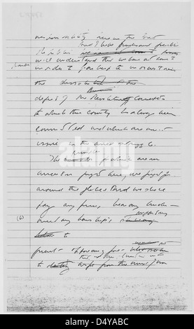 Inaugural Address, Kennedy Draft, 01/17/1961 (Page 3 of 9) Stock Photo