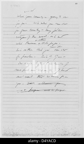 Inaugural Address, Kennedy Draft, 01/17/1961 (Page 9 of 9) Stock Photo