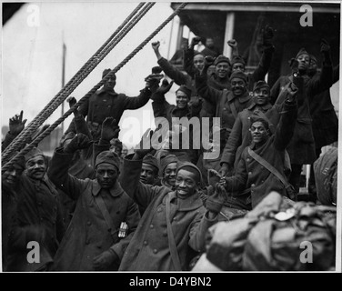 The 369th Infantry, also known as the Harlem Hellfighters, march down ...