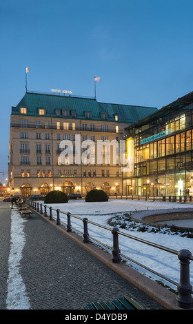Hotel Adlon, at night,Unter den Linden,Mitte,Berlin,Germany Stock Photo