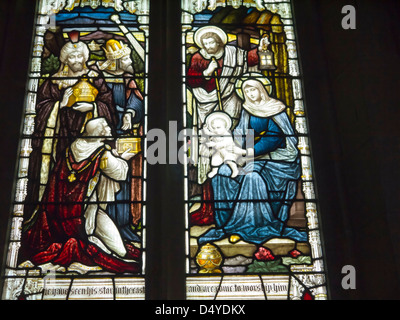 The Parish Church of St Mary the Virgin in Masham Yorkshire Stock Photo