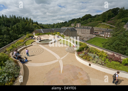 New Lanark, United Kingdom, the former cotton manufacturing center Stock Photo