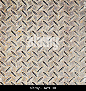 Detail of industrial grade checkerplate steel Stock Photo