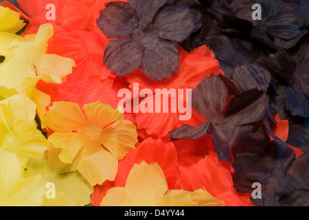 abstract background with artificial flowers Stock Photo