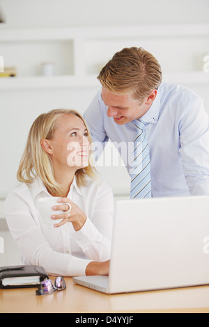 Couple smiling at each other Stock Photo
