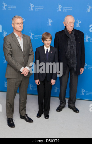 Stephen Daldry, Thomas Horn, Max von Sydow 62nd annual Berlin International Film Festival (Berlinale) - 'Extremly Loud And Stock Photo