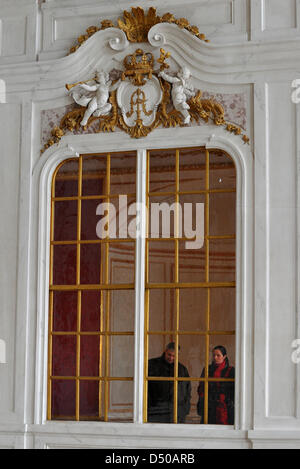 People visit the Hubertusburg palace in Wermsdorf, Germany, 21 March 2013. At the palace, the peace treaty from 1763 was signed which ended the Seven Years' War. Photo: MATTHIAS HIEKEL Stock Photo