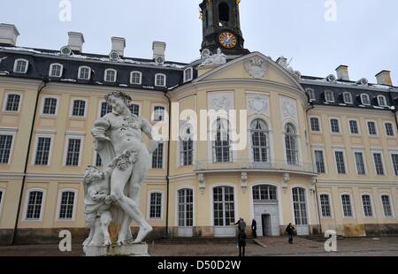 View of Hubertusburg palace in Wermsdorf, Germany, 21 March 2013. At the palace, the peace treaty from 1763 was signed which ended the Seven Years' War. Photo: MATTHIAS HIEKEL Stock Photo