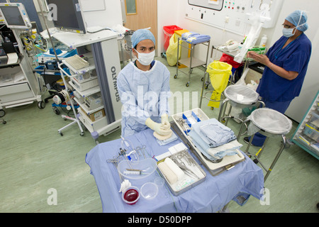 Hospital operation surgery NHS Admission Doctor Surgeon admission Stock Photo